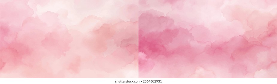 Soft pink and cream watercolor blend creating a serene and calming artistic backdrop.