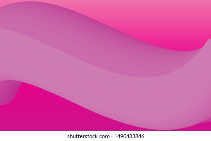 soft pink creamy gradient curve wavy design graphic