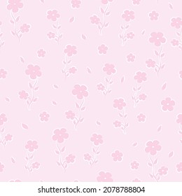 Soft Pink Daisy Flowers Floral Phone Case Background Stationary Fashion Textile Repeat Seamless Pattern