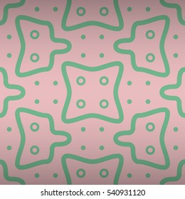 Soft pink decorative seamless pattern in alien style.