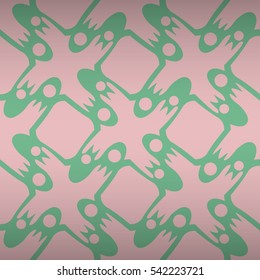 Soft pink decorative seamless pattern in tribal style. Flat tessellated repeatable backdrop.