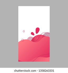 Soft pink dynamic abstract fluid social media background. Wavy bubble web banner, screen, mobile app colorful design. Flowing liquid gradient shapes. Geometric social network stories theme template