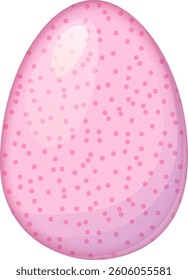 A soft pink Easter egg with a delicate speckled pattern, creating a gentle and dreamy aesthetic. Ideal for elegant Easter designs, baby shower decorations, and pastel-themed holiday artwork.