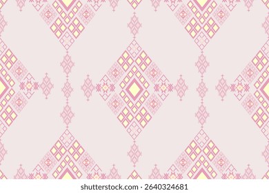Soft Pink ethnic boho seamless pattern. Native American, Navajo pattern, tribal vector texture. Aztec ornament. Design for black ground Capet , curtains, blankets, Can be use in design for clothing.