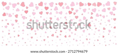 Soft pink falling hearts background