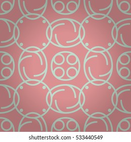 Soft pink fancy seamless pattern background in technology style. Colored, contrast design for textile, curtain, banner or other purpose.