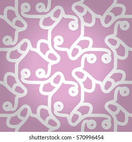 Soft pink fancy seamless pattern in soap bubbles style. Simple mosaic repeatable backdrop. Retro motif. Vector background.