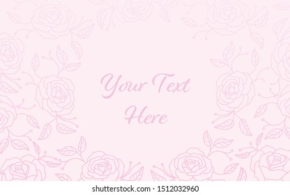 soft pink floral background template