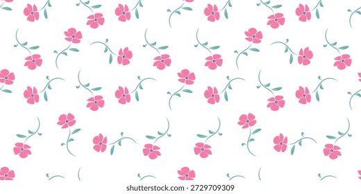 Patrón inconsútil floral rosa suave para la tela y el papel de embalaje