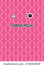 Soft Pink Geometric Diamond Pattern for Female Sports Jersey 