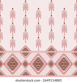 A soft pink geometric pattern that feels gentle, light, and clean — a sweet and charming design perfect for modern textiles and calm, cozy styles.
