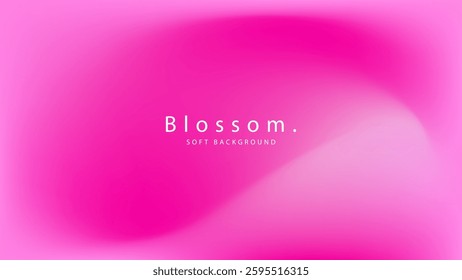 Soft pink gradient background. Pink blossom color blur texture. Template for banner, poster, wallpaper, landing page, advertisement and presentation.