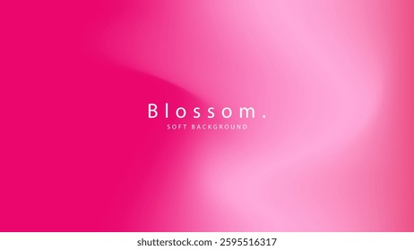 Soft pink gradient background. Pink blossom color blur texture. Template for banner, poster, wallpaper, landing page, advertisement and presentation.
