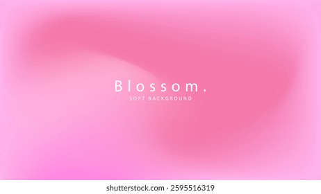 Soft pink gradient background. Pink blossom color blur texture. Template for banner, poster, wallpaper, landing page, advertisement and presentation.