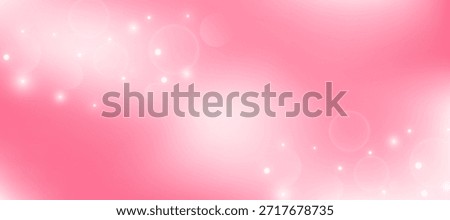 A soft pink gradient background with a bokeh effect and bright glowing dots. Concept for an abstract pastel banner for Valentine's Day, a wedding card backdrop, or a cosmetics ad. Vector.
