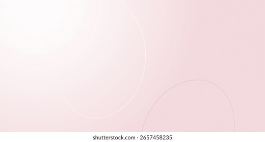 A soft pink gradient background showcases overlapping translucent circles, creating a subtle and visually appealing minimalist design with elegant curves and smooth transitions