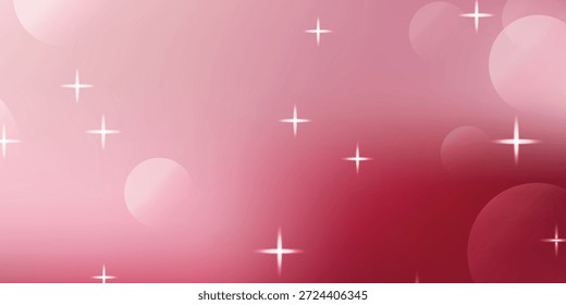 Weich rosa Farbverlauf-Hintergrund mit Funkeln und Bokeh-Kreisen für romantische und weibliche Kampagnen