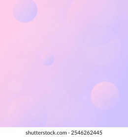 Soft Pink Gradient Ethereal Flow Bubbles Background with Blurry Flat Bokeh Lights