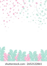 soft pink green colorful abstract illustration, background, wallpaper, card invitation design