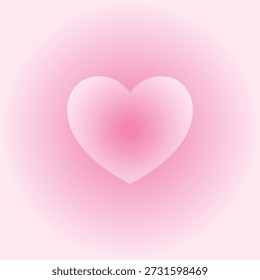 Forma corazón rosa suave