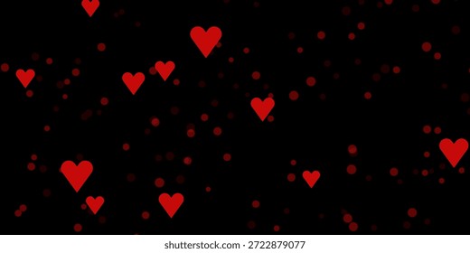 Anuncio de Vector de onda de corazón rosa suave con corazones lindos flotantes para el fondo romántico del día de San Valentín y elemento de diseño decorativo