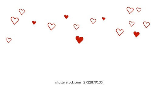 Anuncio de Vector de onda de corazón rosa suave con corazones lindos flotantes para el fondo romántico del día de San Valentín y elemento de diseño decorativo