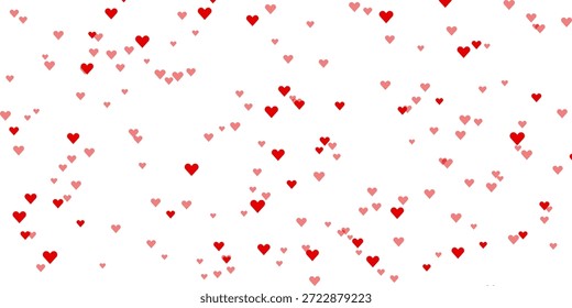 Anuncio de Vector de onda de corazón rosa suave con corazones lindos flotantes para el fondo romántico del día de San Valentín y elemento de diseño decorativo