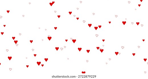 Anuncio de Vector de onda de corazón rosa suave con corazones lindos flotantes para el fondo romántico del día de San Valentín y elemento de diseño decorativo
