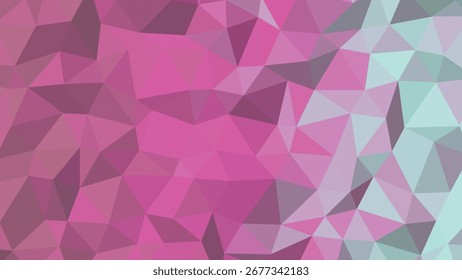 Fondo geométrico poligonal rosa suave y azul claro con patrón abstracto degradado sutil