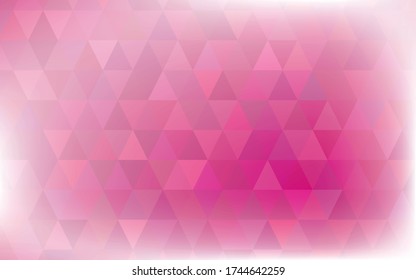 Soft pink low poly background. Vector graphics, print, design. Under the spelling of the text of the advertisement.