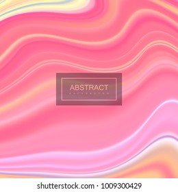 Soft pink marbled texture. Abstract artistic background. Vector illustration. Liquid paint. Colorful fluids. Creative backdrop for trendy cover design