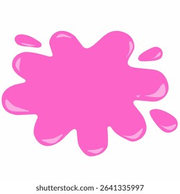 Soft pink paint splash with reflective gloss, ideal for feminine themes, kids’ visuals, and pastel aesthetic designs.