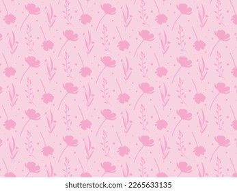 Soft pink pattern in a floral silhouette