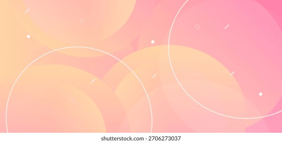 Soft pink and peach gradient with geometric shapes forming a clean, modern abstract background ideal for elegant vector design.