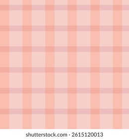 Soft pink plaid pattern with evenly spaced vertical and horizontal stripes forming a checkered grid.