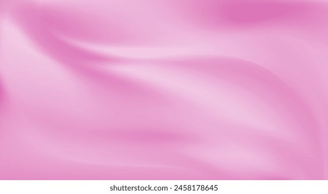 Soft pink satin background with smooth folds and waves. Vector illustration