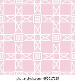 Soft pink seamless pattern. Geometric background for fabric or wallpaper
