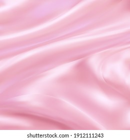 Soft Pink Silky Fabric. Romance, Textiles, Beauty And Fashion.