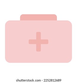 Icono de vector médico simple y rosa