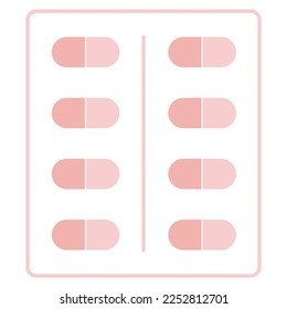 Icono de vector médico simple y rosa
