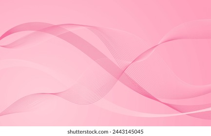 soft pink smooth lines wave curves with soft gradient abstract background