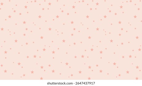 Soft pink star seamless pattern on pastel background. Ideal for baby girl nursery decor, kids apparel, invitation cards, scrapbook paper, cute textile prints, and girly digital design projects.