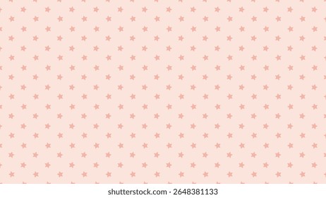 Soft pink star seamless pattern background, cute pastel vector design for baby shower, kids wallpaper, nursery decor, fabric, wrapping paper, scrapbooking, and girly digital projects.