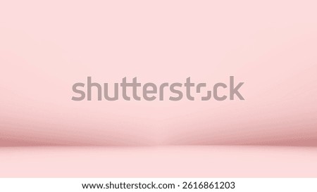 Soft pink studio background or backdrop Empty room wall, floor surface backdrop for presentation, spot light and shadow. Vector banner for product showcase presentation, template of photography space