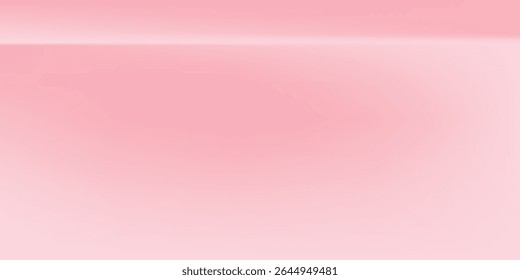 Soft pink studio background with direct lighting. Empty room with monochromatic wall and floor, spot light and shadow. Vector banner for product presentation, realistic template of photography space.