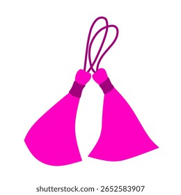 Un Vector de borla rosa suave, ideal para diseños de temática femenina, invitaciones de baby shower, etiquetas de regalo, Elementos de moda o decoración elegante. Simple y elegante, perfecto para el diseño moderno y tradicional