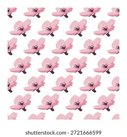 Patrón de pétalos de flor de cerezo de tonos rosados suaves. Ideal para la tela, el Fondo de pantalla, la papelería, el embalaje, y los temas de diseño de primavera