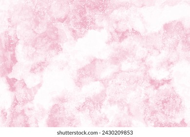 Soft pink watercolor background. Watercolor stains , blots, clouds , washes, sky, fog, marble, ink. 