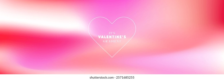 Soft Pink Watercolor Gradient, Pink and White Valentine Day Background.