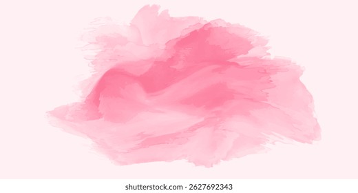 Soft pink watercolor splash with gentle brush strokes, perfect for backgrounds, invitations, or feminine design projects.

